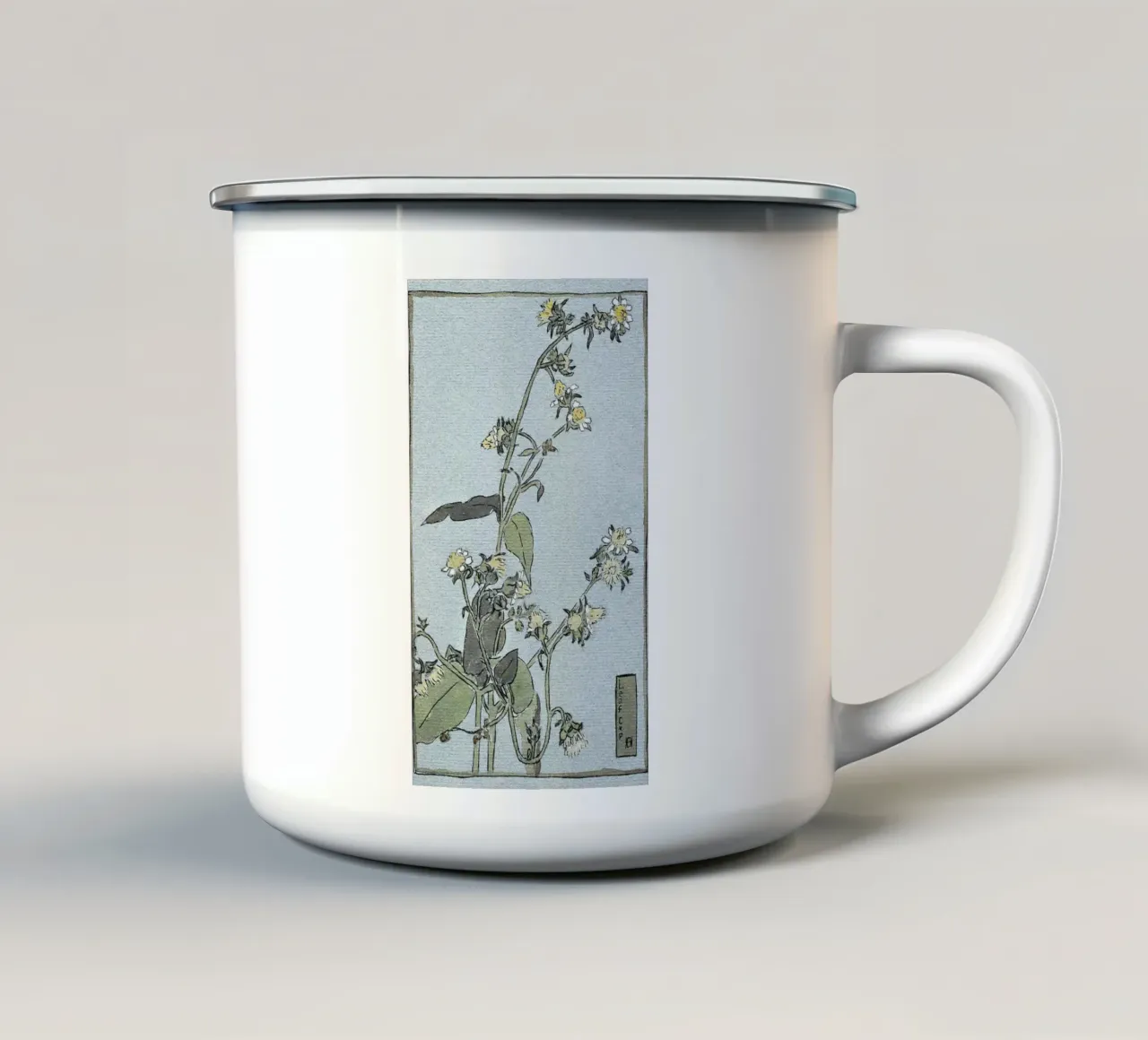Hannah Overbeck: Coppa di foglie - Arti e Mestieri Botanici (1915) tazza in smalto da ClubArt