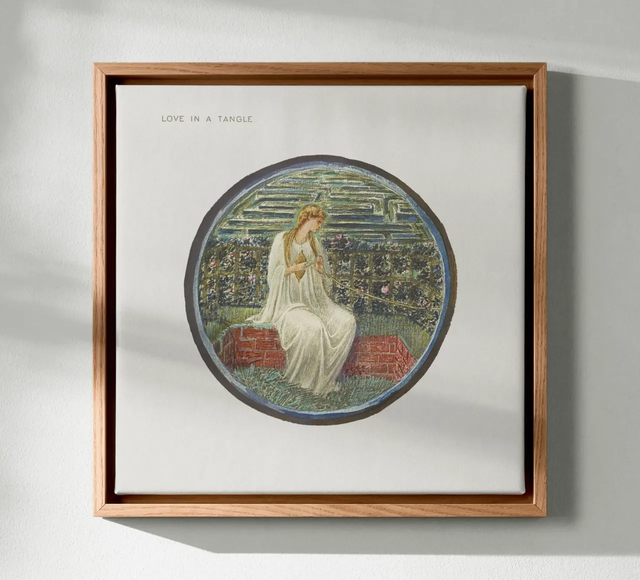 Burne-Jones: L'amore in un groviglio - Arte simbolista del libro di fiori (1 tela con Cornice a cassetta da ClubArt