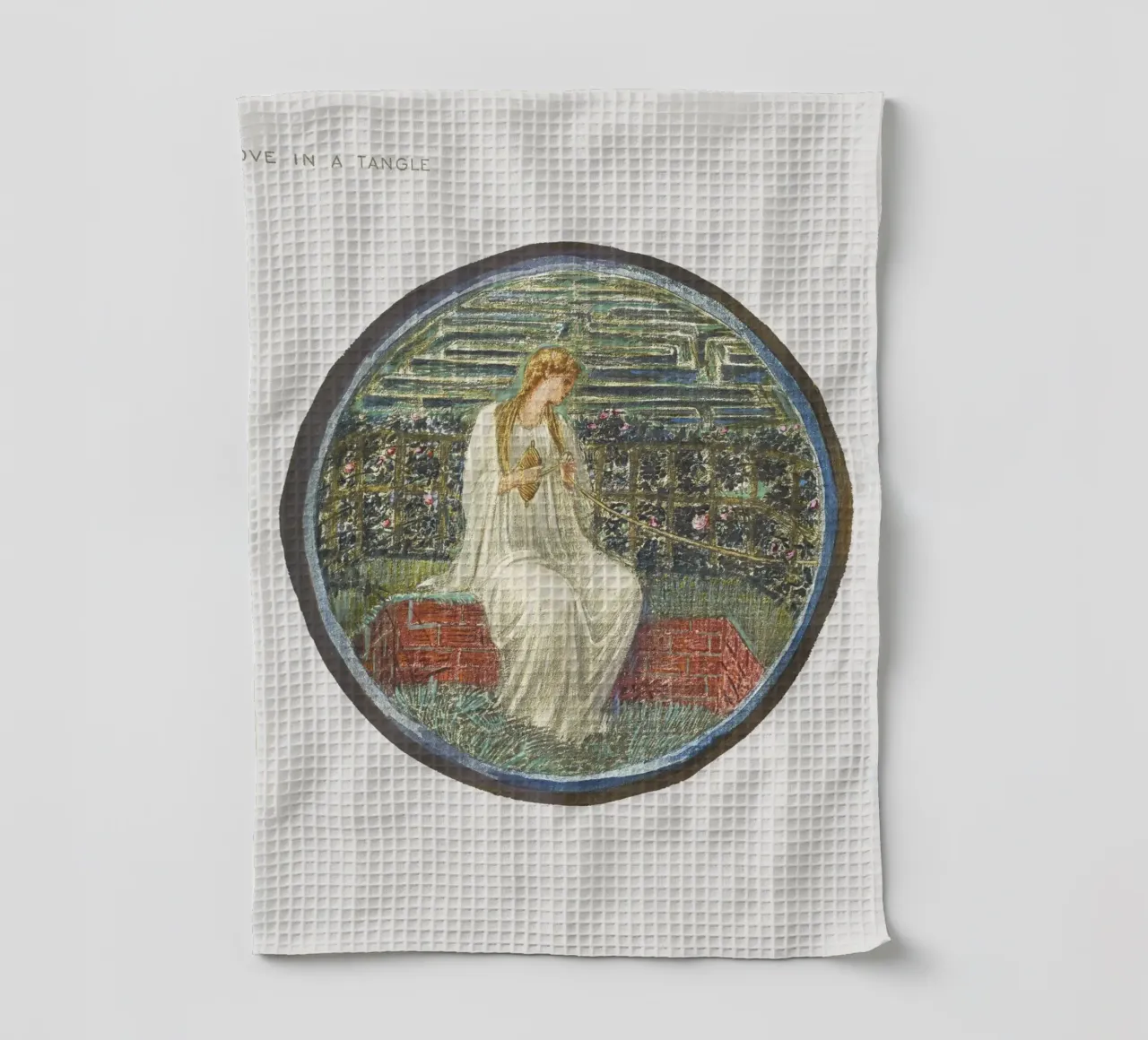 Burne-Jones: L'amore in un groviglio - Arte simbolista del libro di fiori (1 canovaccio da cucina da ClubArt