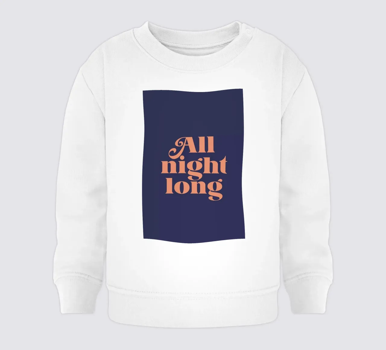 All Night Long Blue baby sweatshirt by Trabolt Design