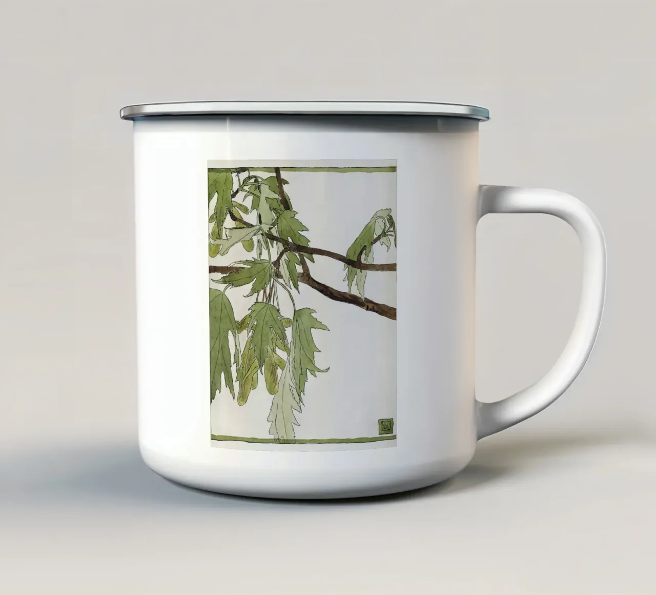 Hannah Overbeck: Acero - Arti e Mestieri Botanici (1915) tazza in smalto da ClubArt