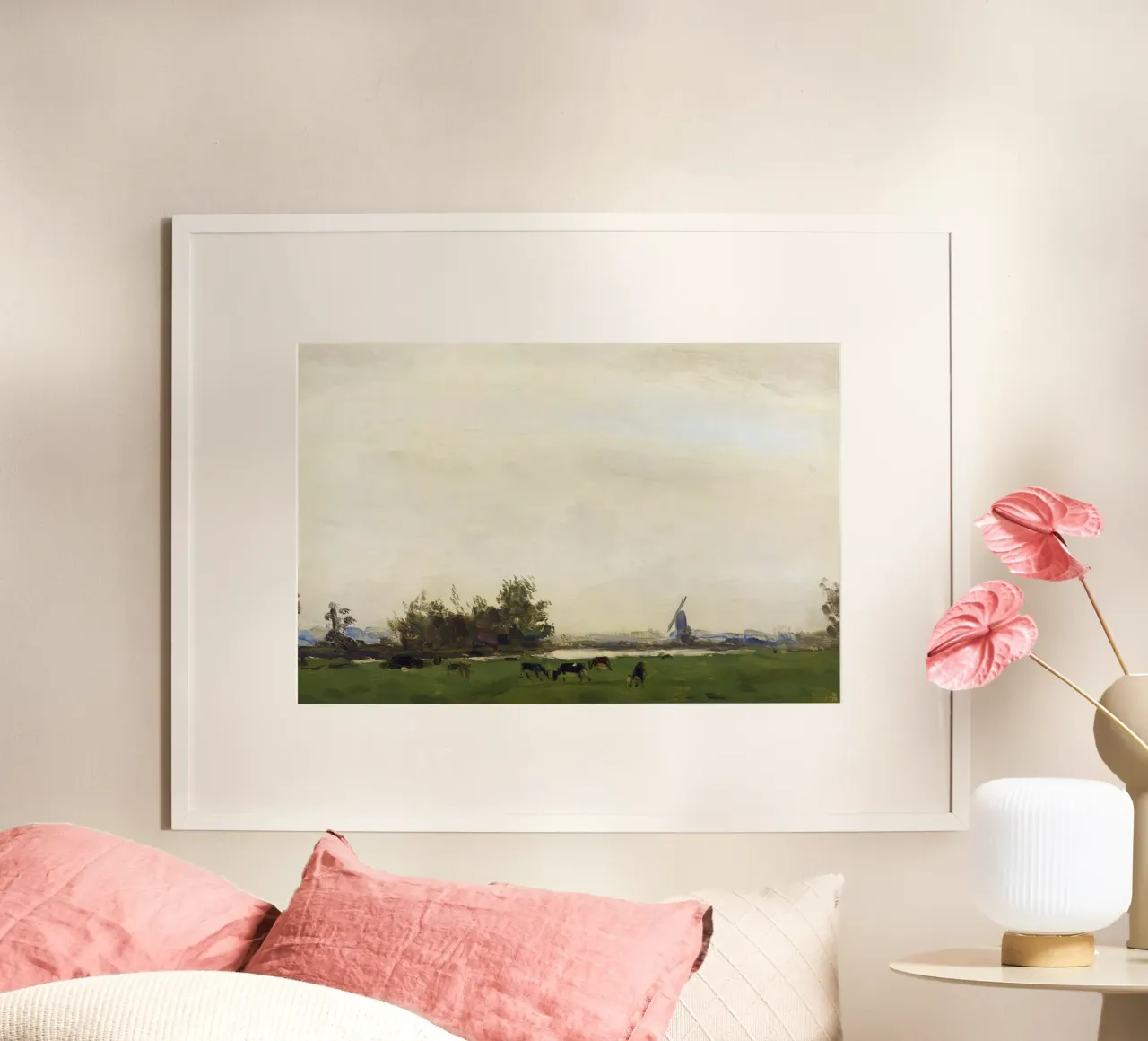Dijsselhof: Weidelandschap, Spaarne - Nederlands Realisme Kunst poster van ClubArt