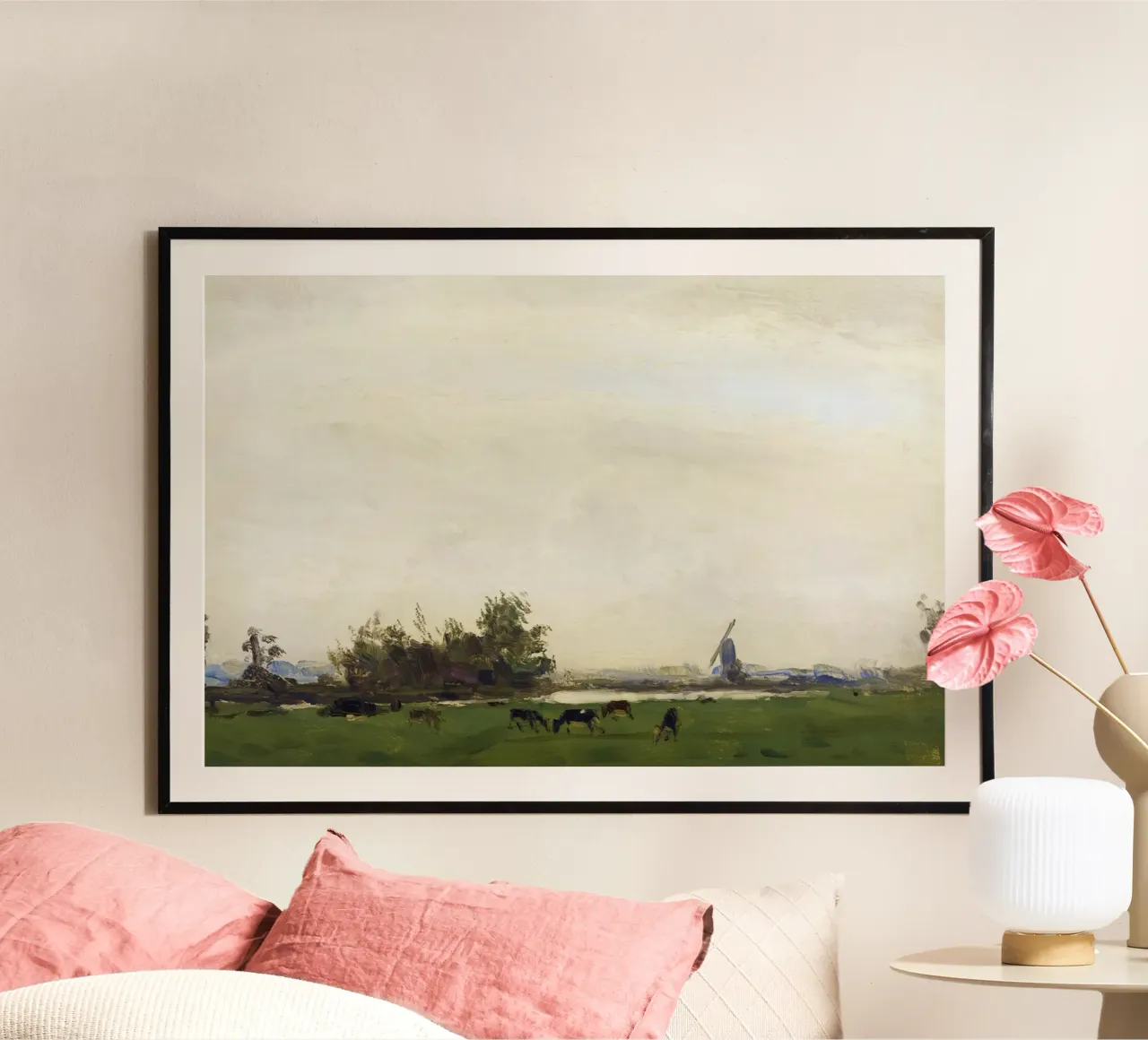 Dijsselhof: Weidelandschap, Spaarne - Nederlands Realisme Kunst poster van ClubArt