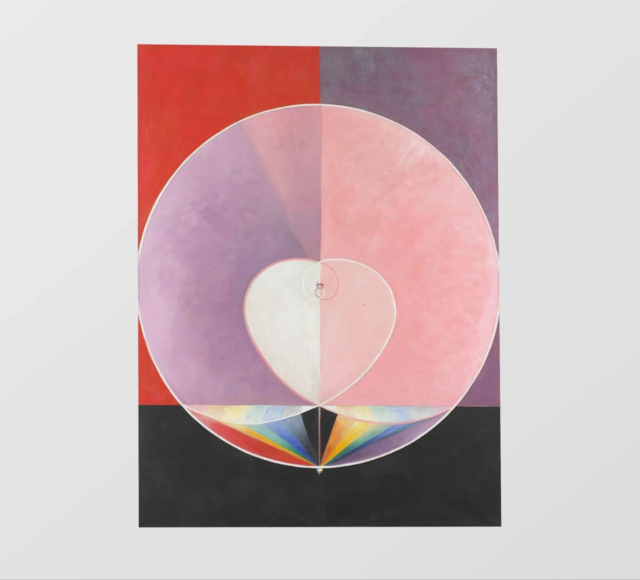 Colombe di Hilma af Klint n. 2 (1915) pellicola backlit da Venus Art