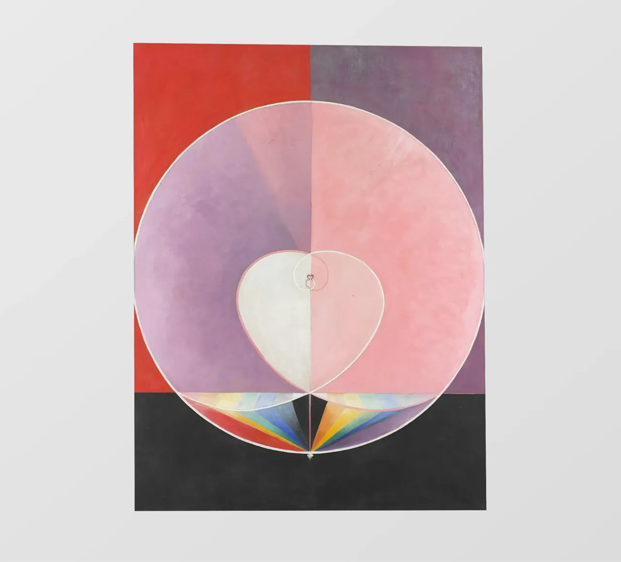 Colombe di Hilma af Klint n. 2 (1915) pellicola backlit da Venus Art