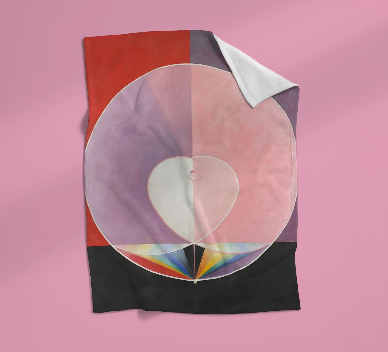 Colombe di Hilma af Klint n. 2 (1915) coperta in pile da Venus Art