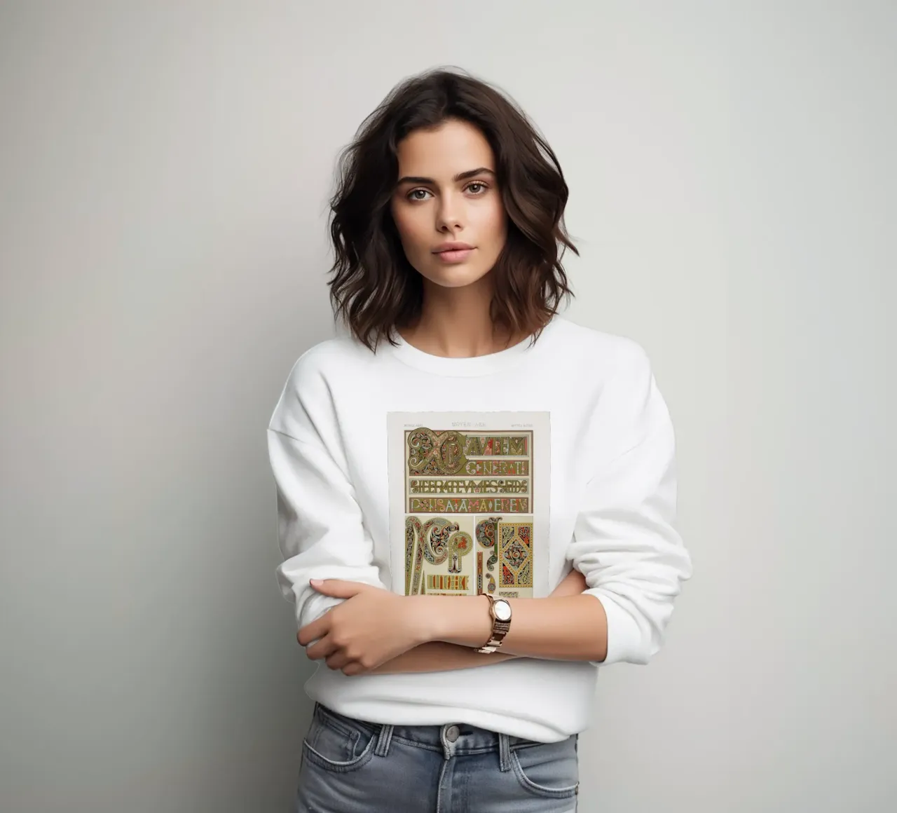 Albert Racine: Medieval Illumination - Celtic Knot Pattern sweatshirt by ClubArt