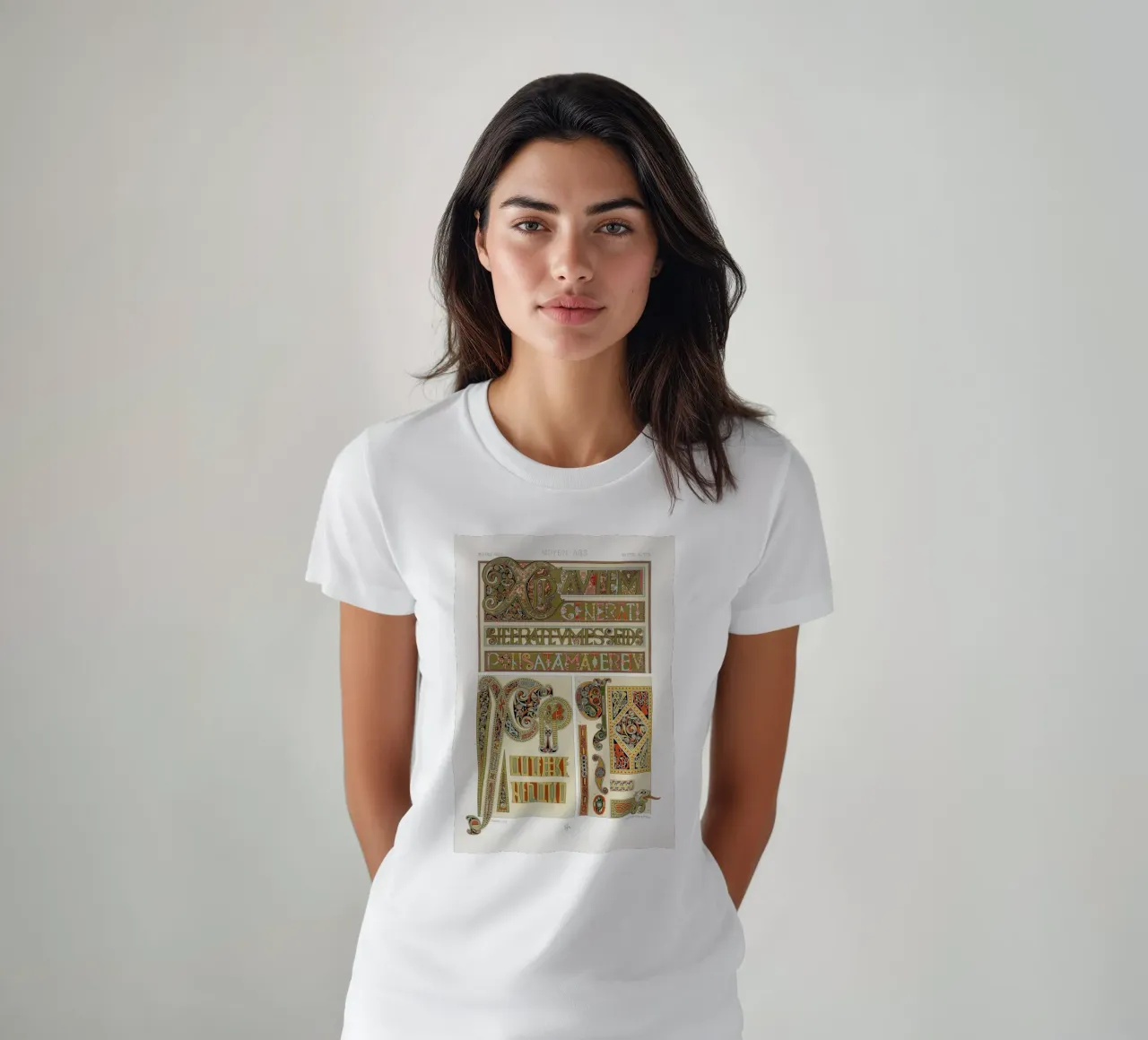 Albert Racine: Medieval Illumination - Celtic Knot Pattern t-shirt by ClubArt