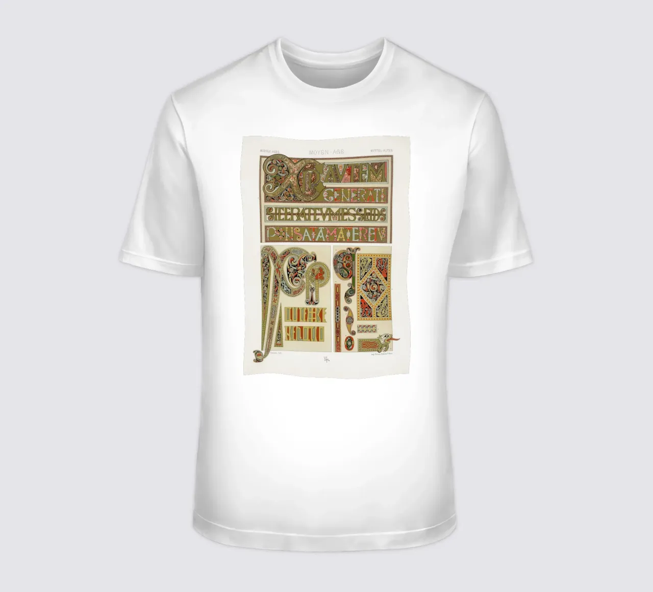 Albert Racine: Medieval Illumination - Celtic Knot Pattern t-shirt by ClubArt