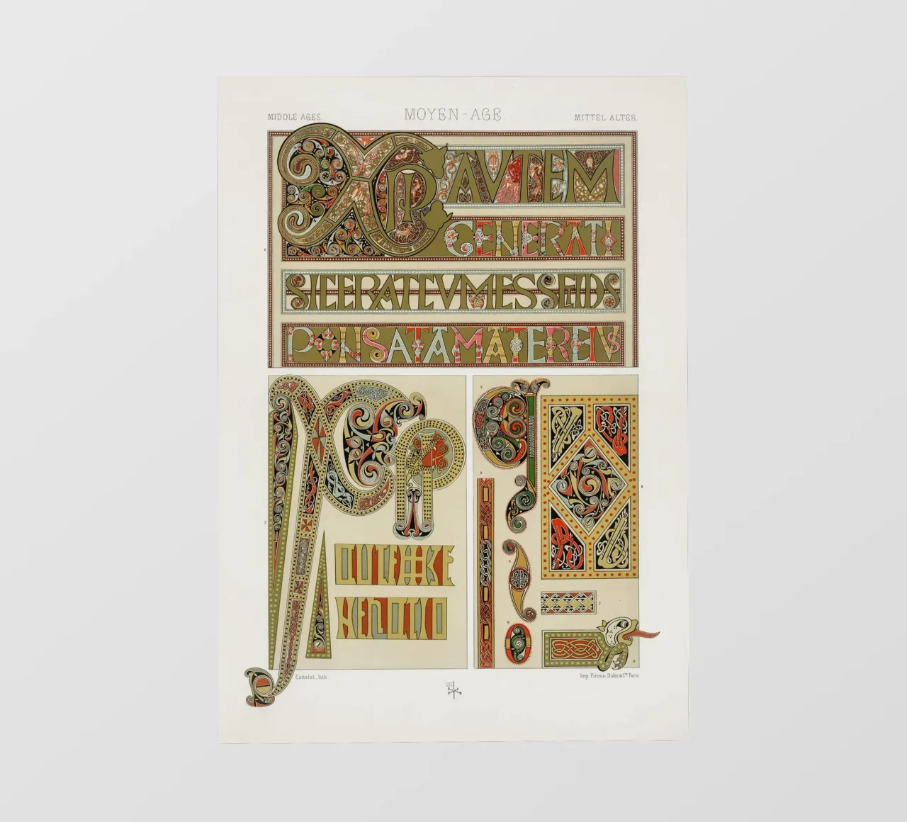 Albert Racine : Illumination médiévale - Motif de nœud celtique bâche pvc de ClubArt