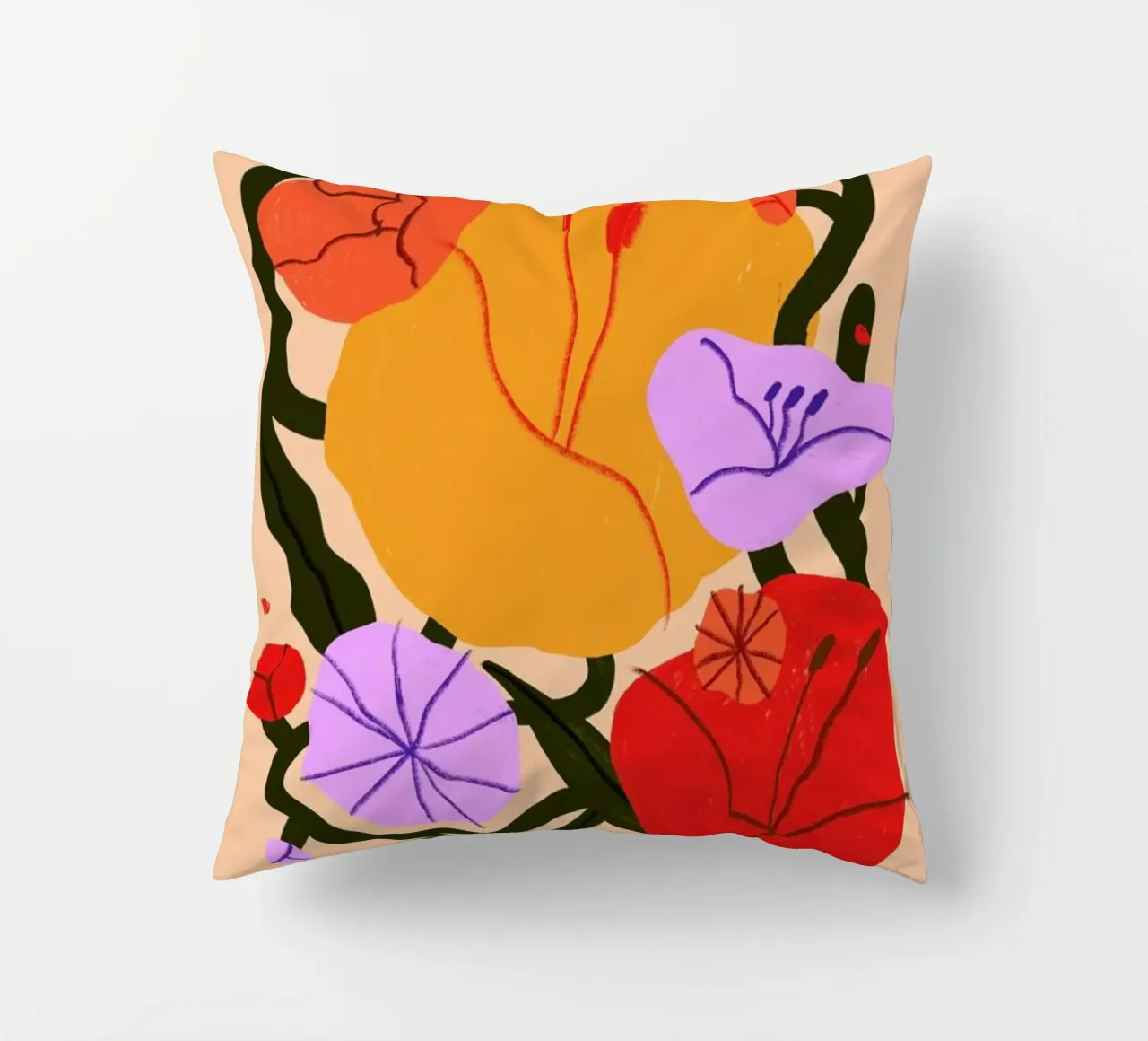 Popping Poppies cuscino da Pure