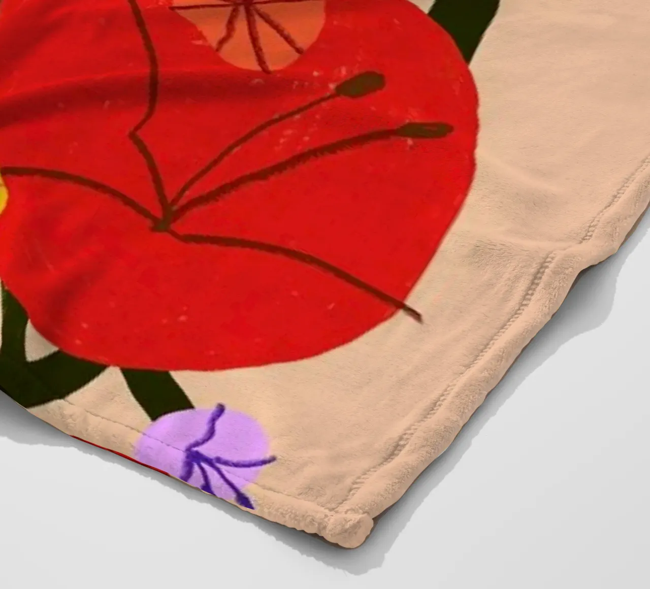 Popping Poppies coperta in pile da Pure
