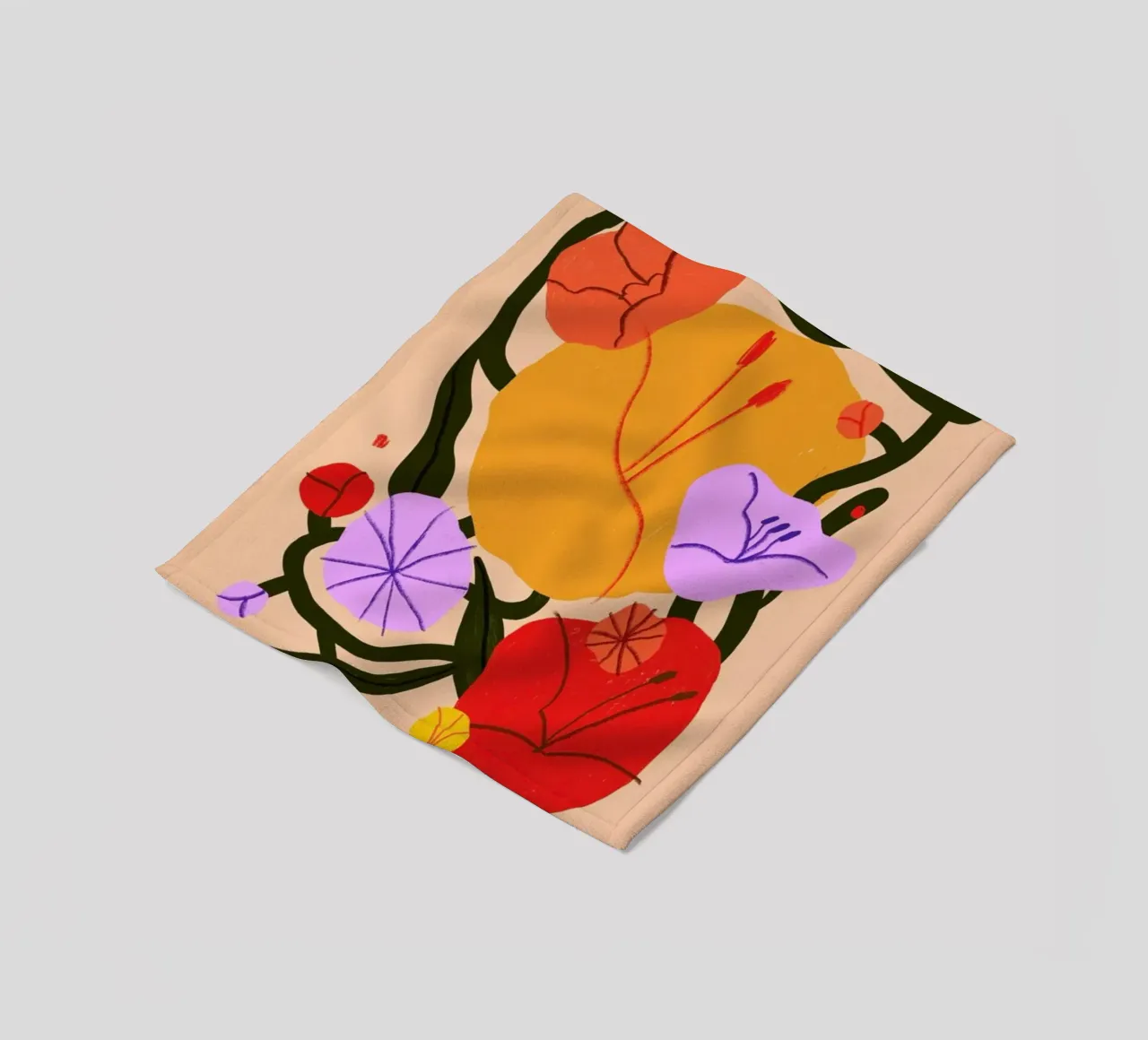 Popping Poppies coperta in pile da Pure