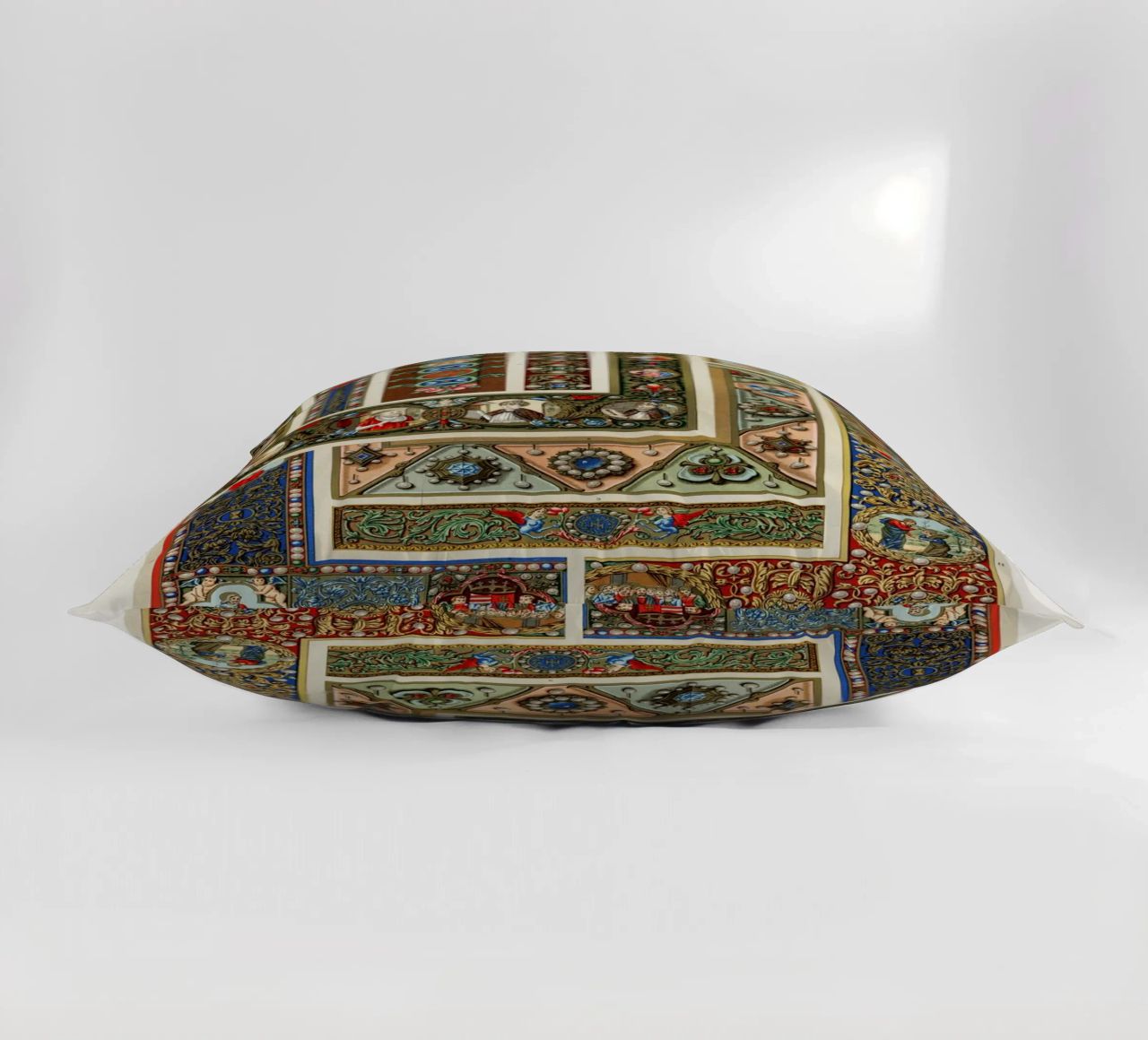 Albert Racine: Medieval Ornaments - Illuminated Manuscript A decorative cushion by ClubArt
