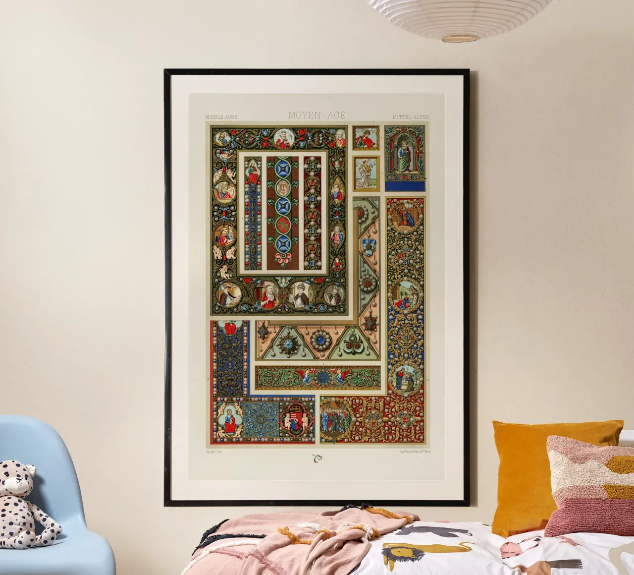 Albert Racine: Ornamenti medievali - Manoscritto miniato A poster da ClubArt