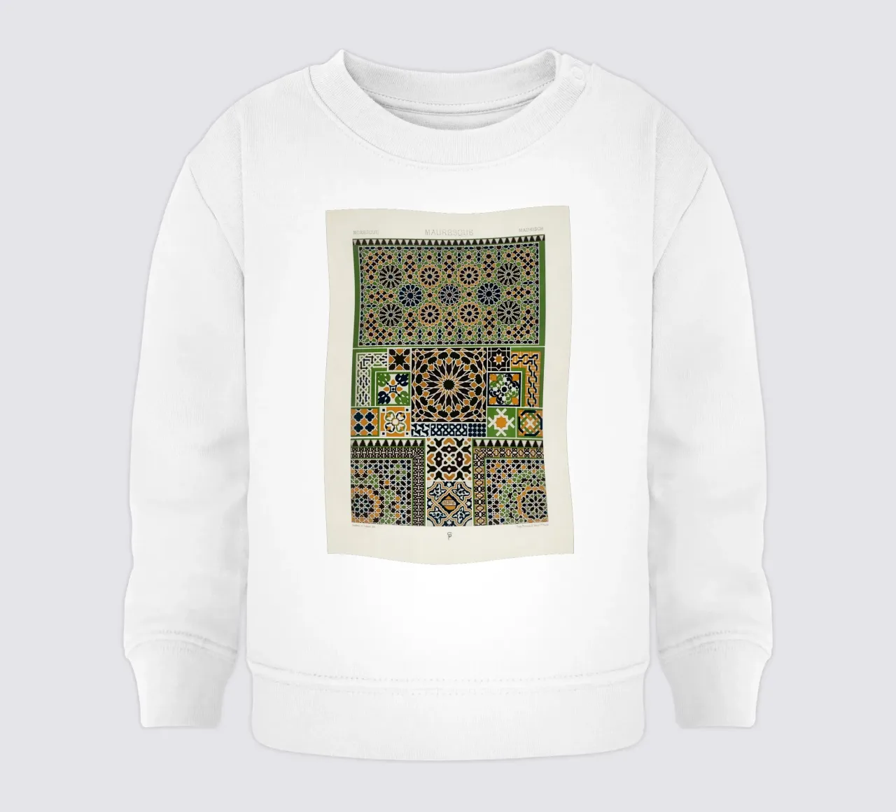 Albert Racine: Moresque Patterns - Vintage Islamic Geometric felpa neonato da ClubArt