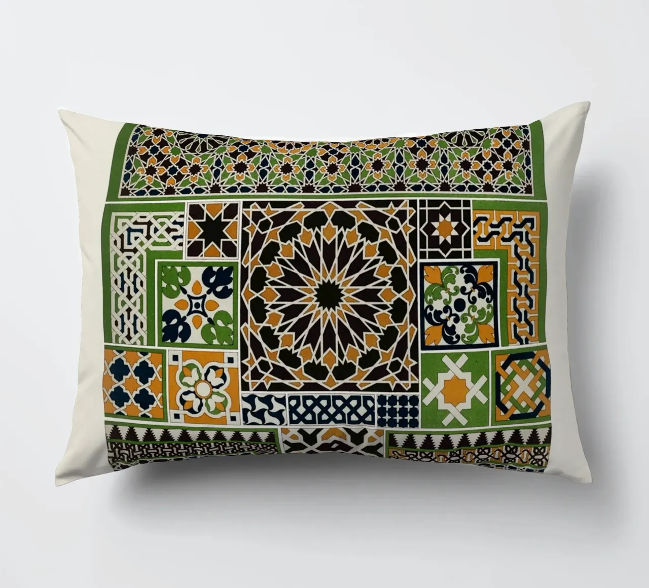Albert Racine: Moresque Patterns - Vintage Islamic Geometric cuscino da ClubArt