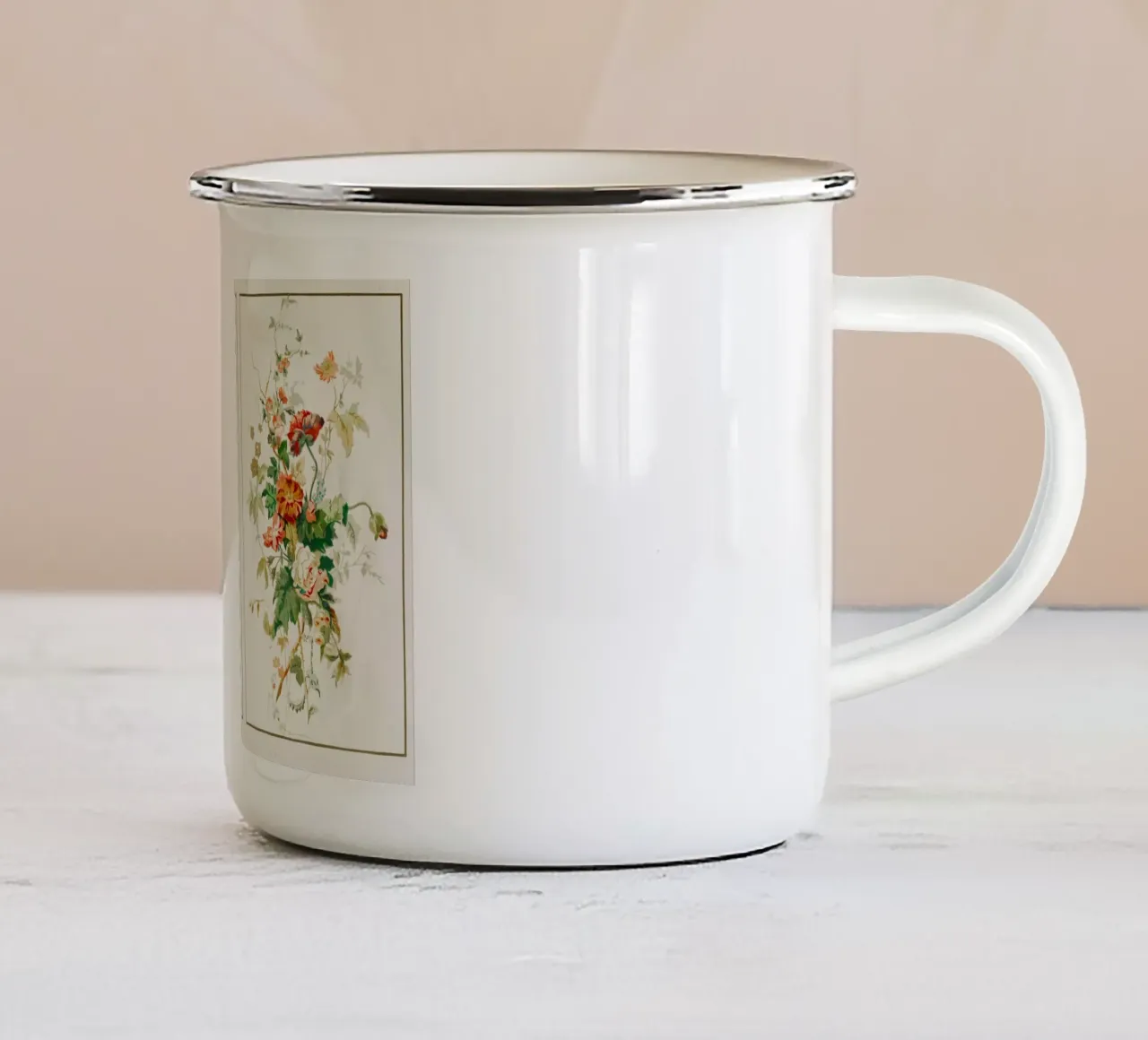 Digby Wyatt: Floral Paper Hangings - Victorian Botanical Art enamel mug by ClubArt