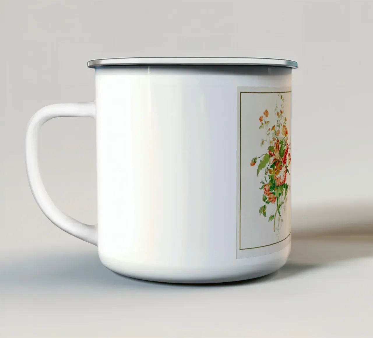 Digby Wyatt: Floral Paper Hangings - Victorian Botanical Art enamel mug by ClubArt