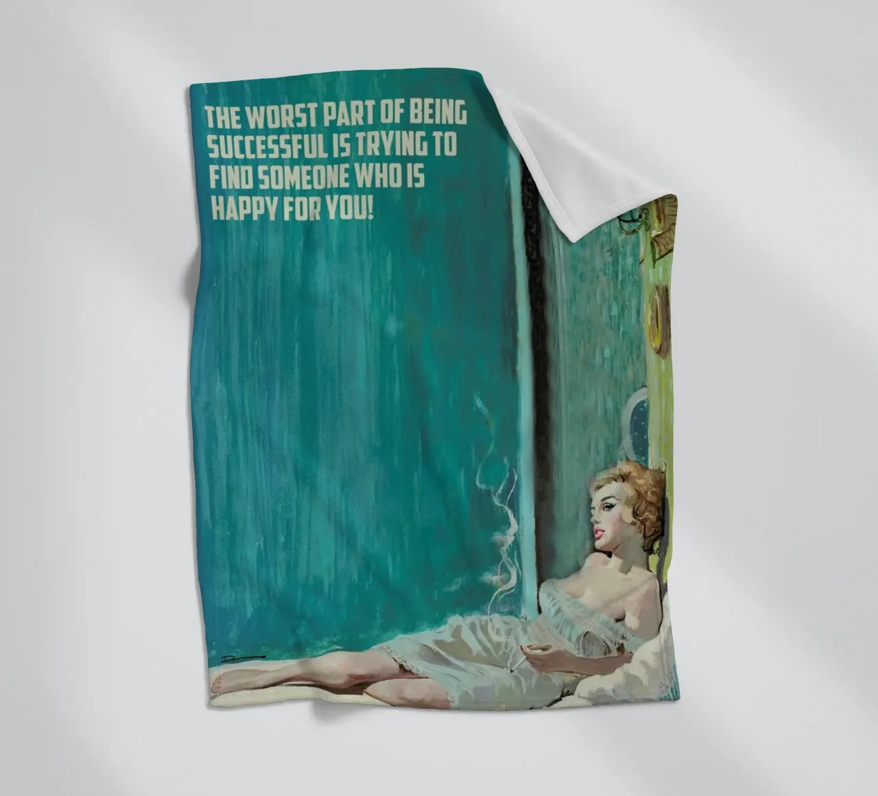 The Worst Part Of Being coperta in pile da Gallery Print and Art Limited