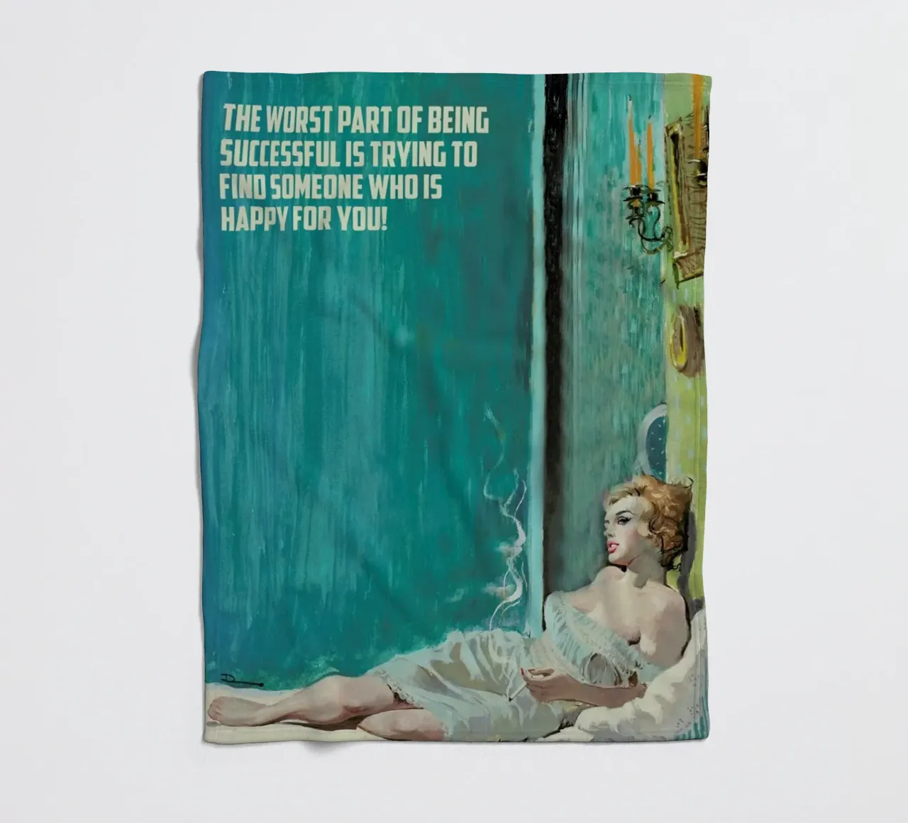 The Worst Part Of Being coperta in pile da Gallery Print and Art Limited