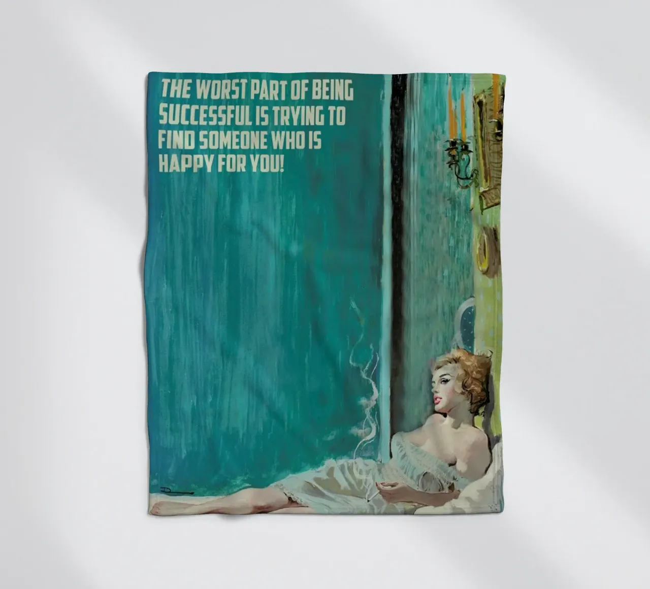 The Worst Part Of Being coperta in pile da Gallery Print and Art Limited