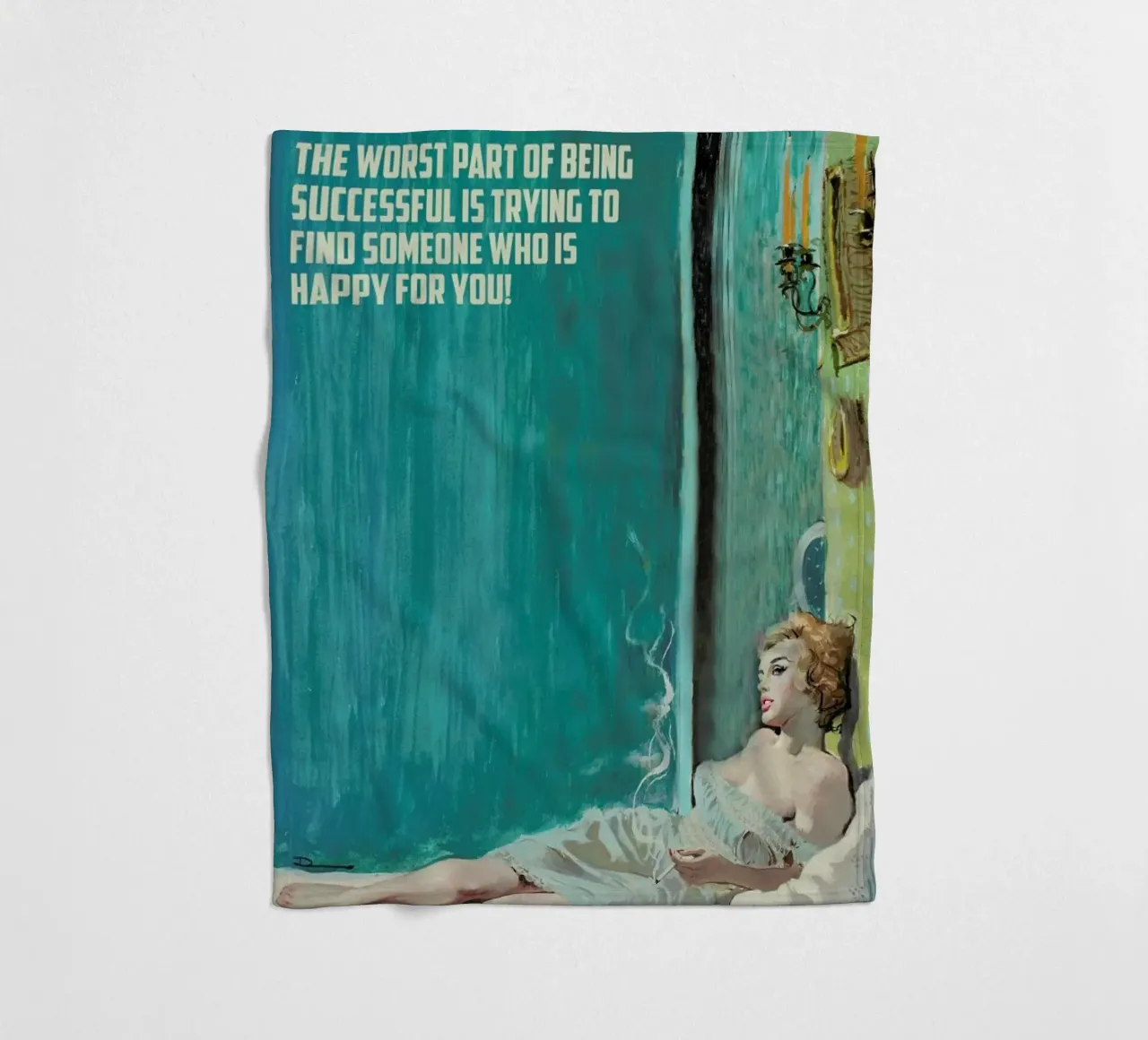 The Worst Part Of Being coperta in pile da Gallery Print and Art Limited