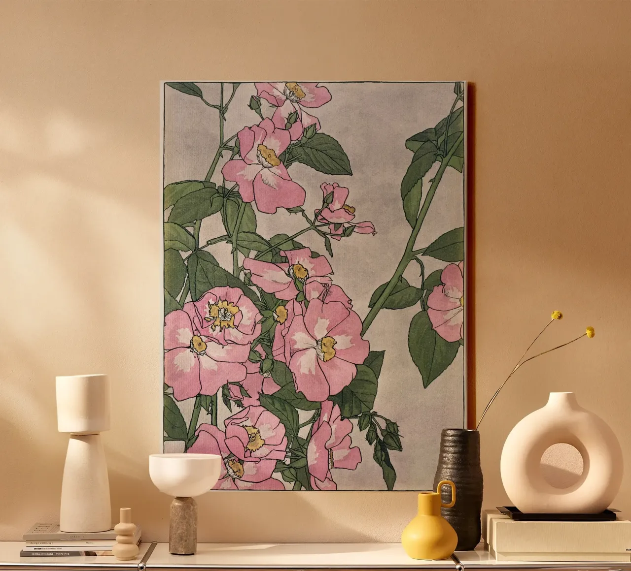 Hannah Overbeck: Rosa della prateria - Arti e mestieri botanici (191 tela con Cornice a cassetta da ClubArt