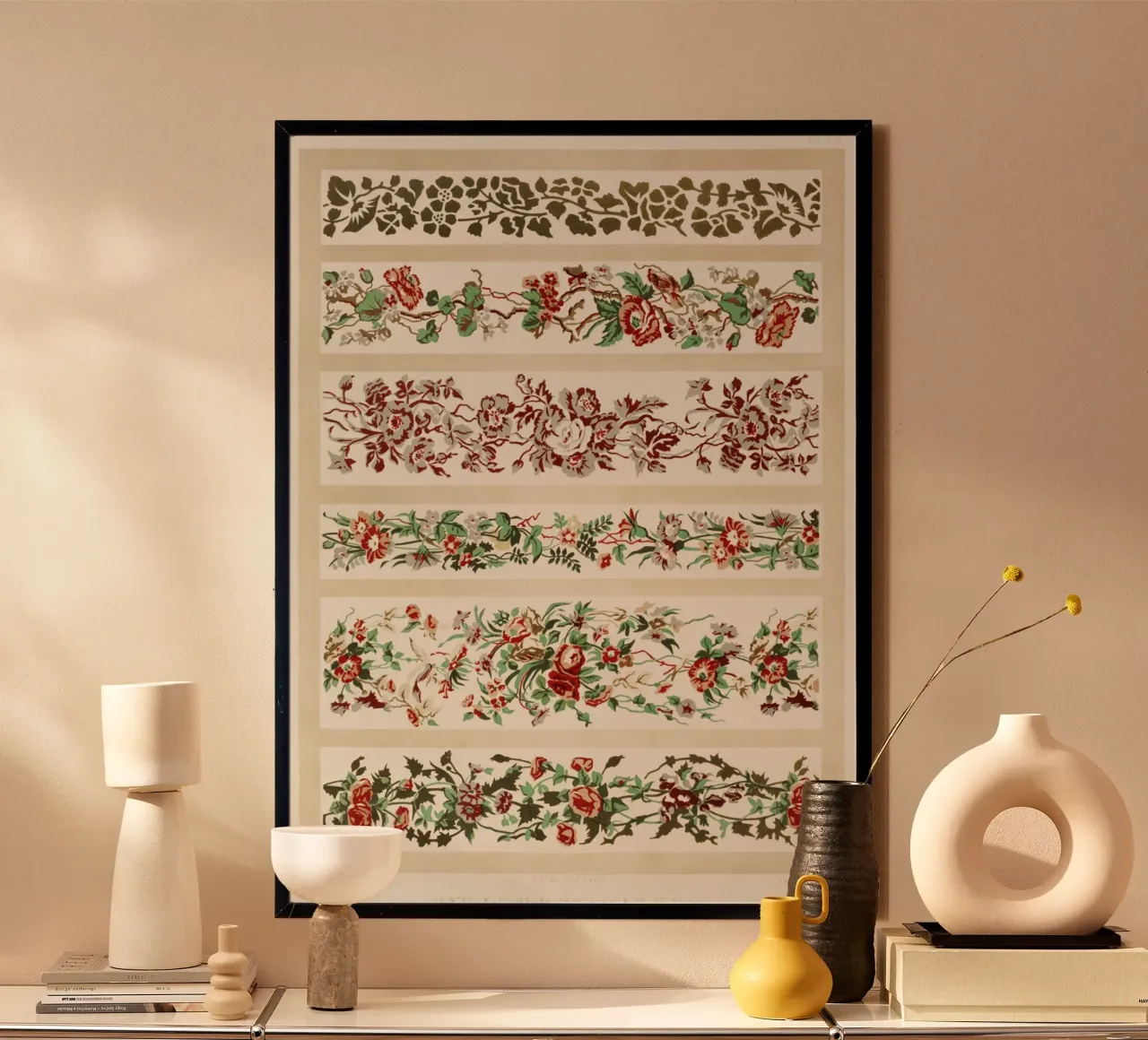 Digby Wyatt: Muslins stampati - Bordure floreali vittoriane (185 poster da ClubArt