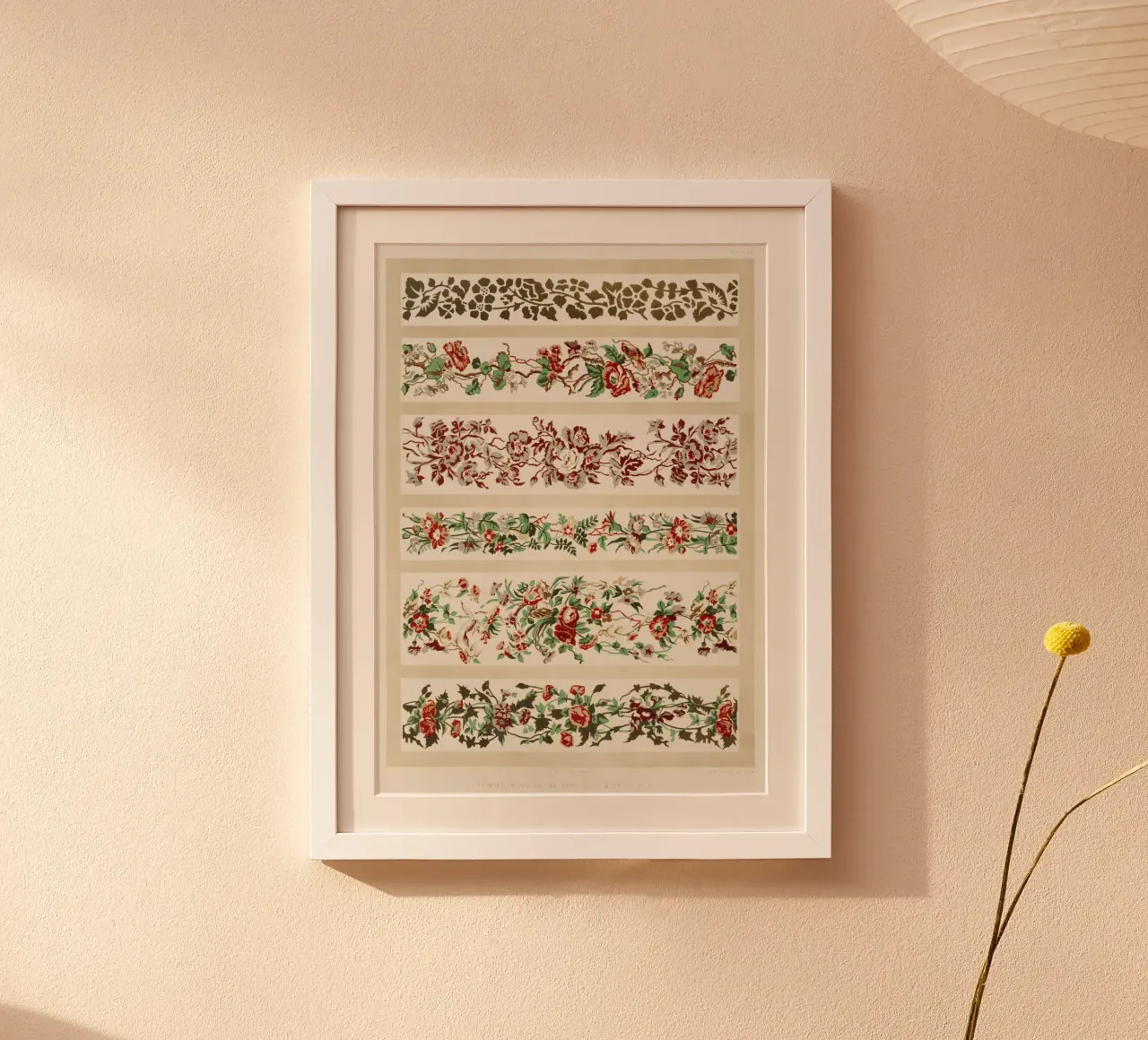 Digby Wyatt: Muslins stampati - Bordure floreali vittoriane (185 poster da ClubArt