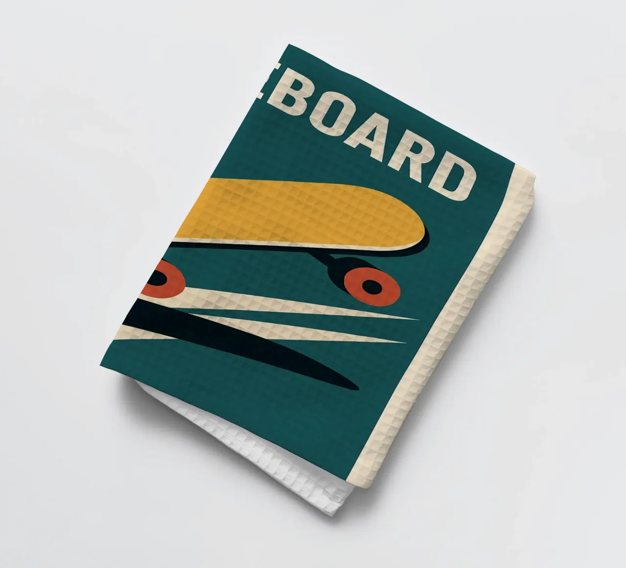 SKATEBOARD – L’esprit ride encapsulé dans une affiche culte torchon de JETLAG | affiches voyage