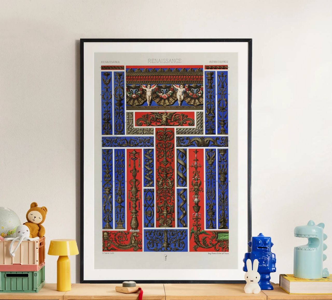 Albert Racine: Renaissance Ornaments - Historical Decorative poster by ClubArt