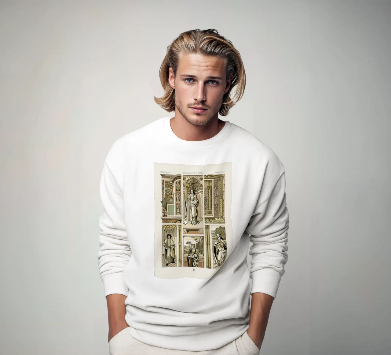 Albert Racine: Renaissance Figures & Architecture - Historic sweatshirt by ClubArt