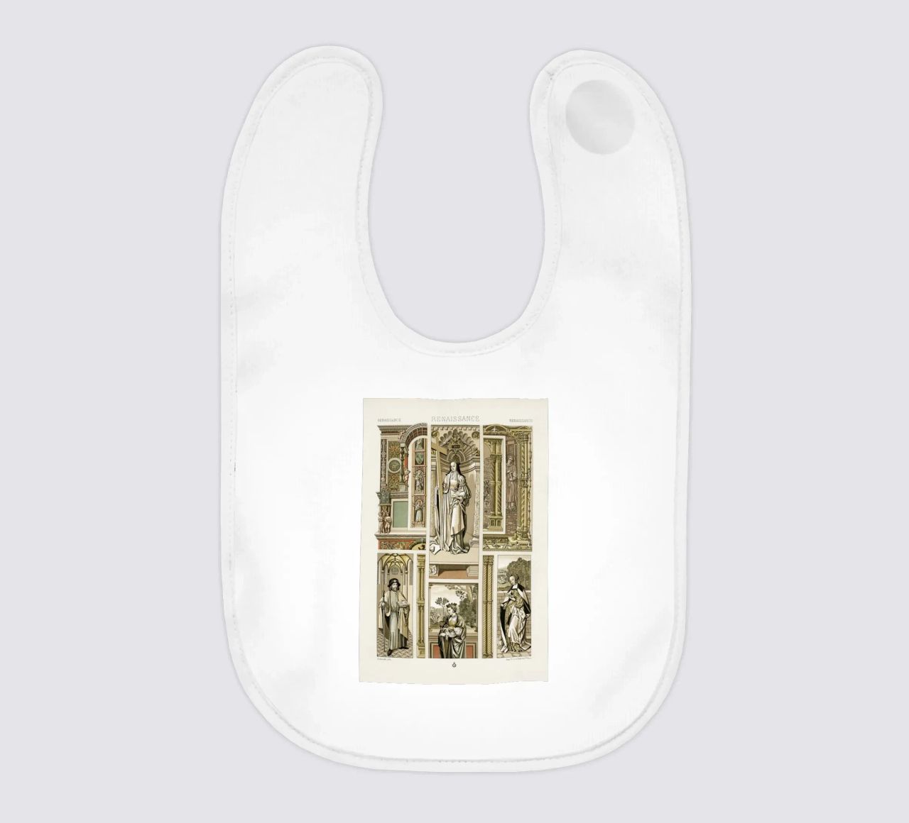 Albert Racine: Renaissance Figures & Architecture - Historic baby bib by ClubArt