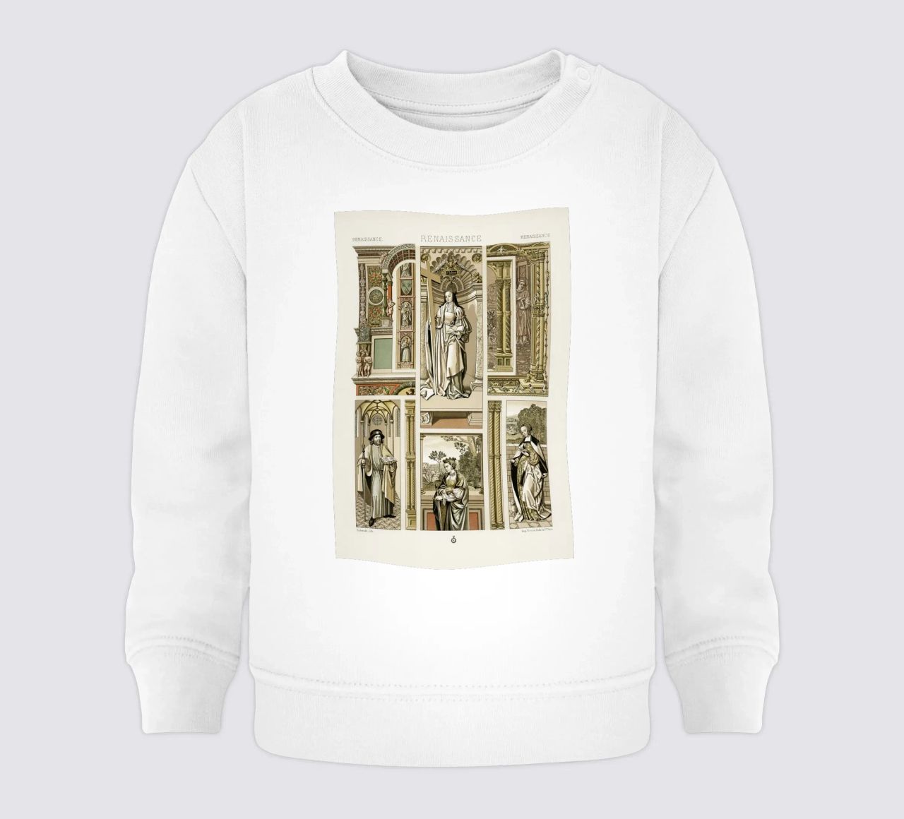 Albert Racine: Renaissance Figures & Architecture - Historic sweat pour bébé de ClubArt