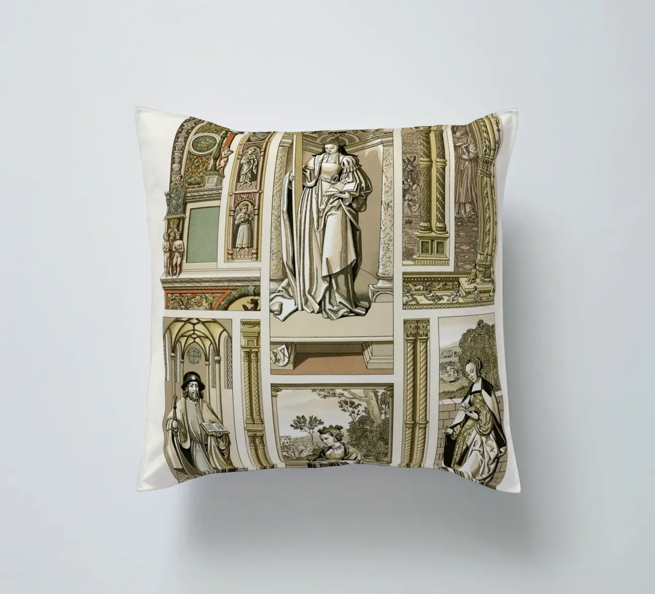 Albert Racine: Figure e architettura del Rinascimento - Storico cuscino da ClubArt
