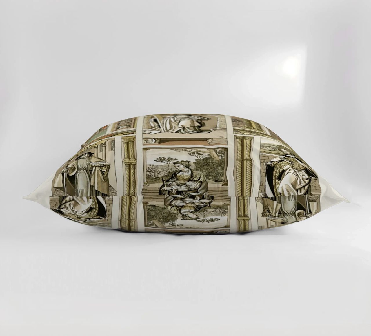 Albert Racine: Renaissance Figures & Architecture - Historic decorative cushion by ClubArt