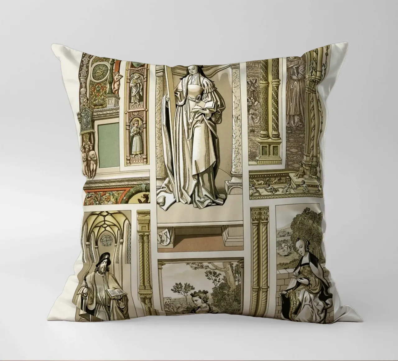 Albert Racine: Figure e architettura del Rinascimento - Storico cuscino da ClubArt