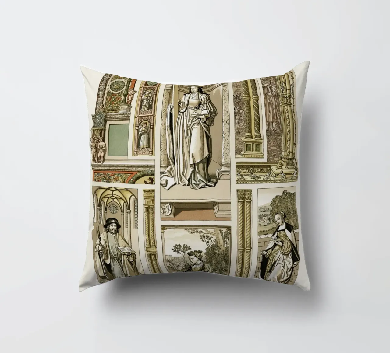 Albert Racine: Figure e architettura del Rinascimento - Storico cuscino da ClubArt