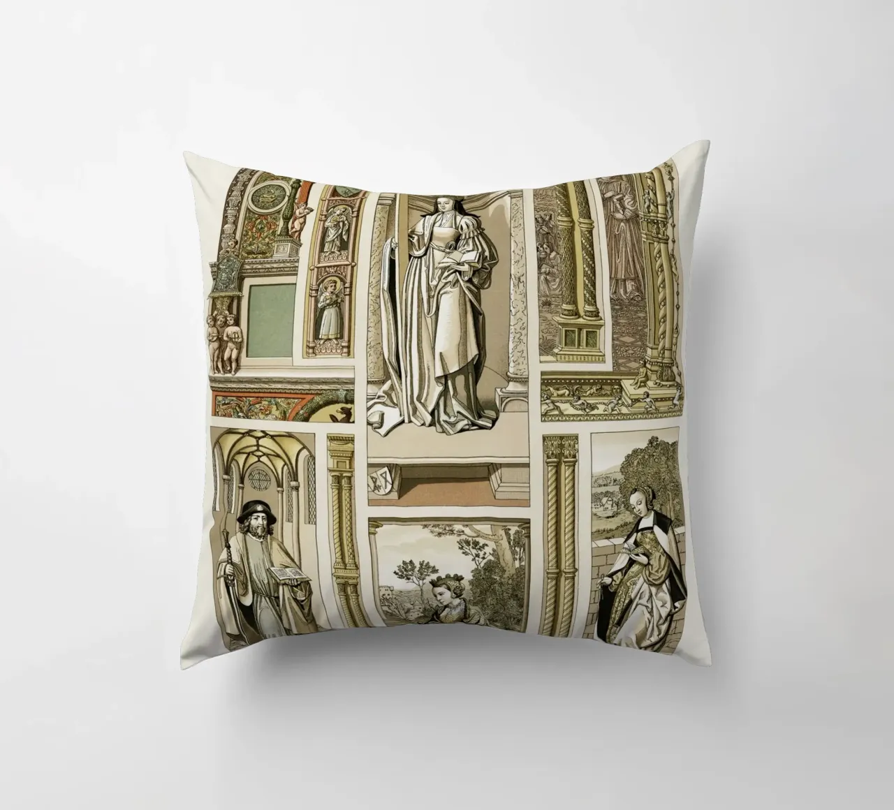 Albert Racine: Figure e architettura del Rinascimento - Storico cuscino da ClubArt