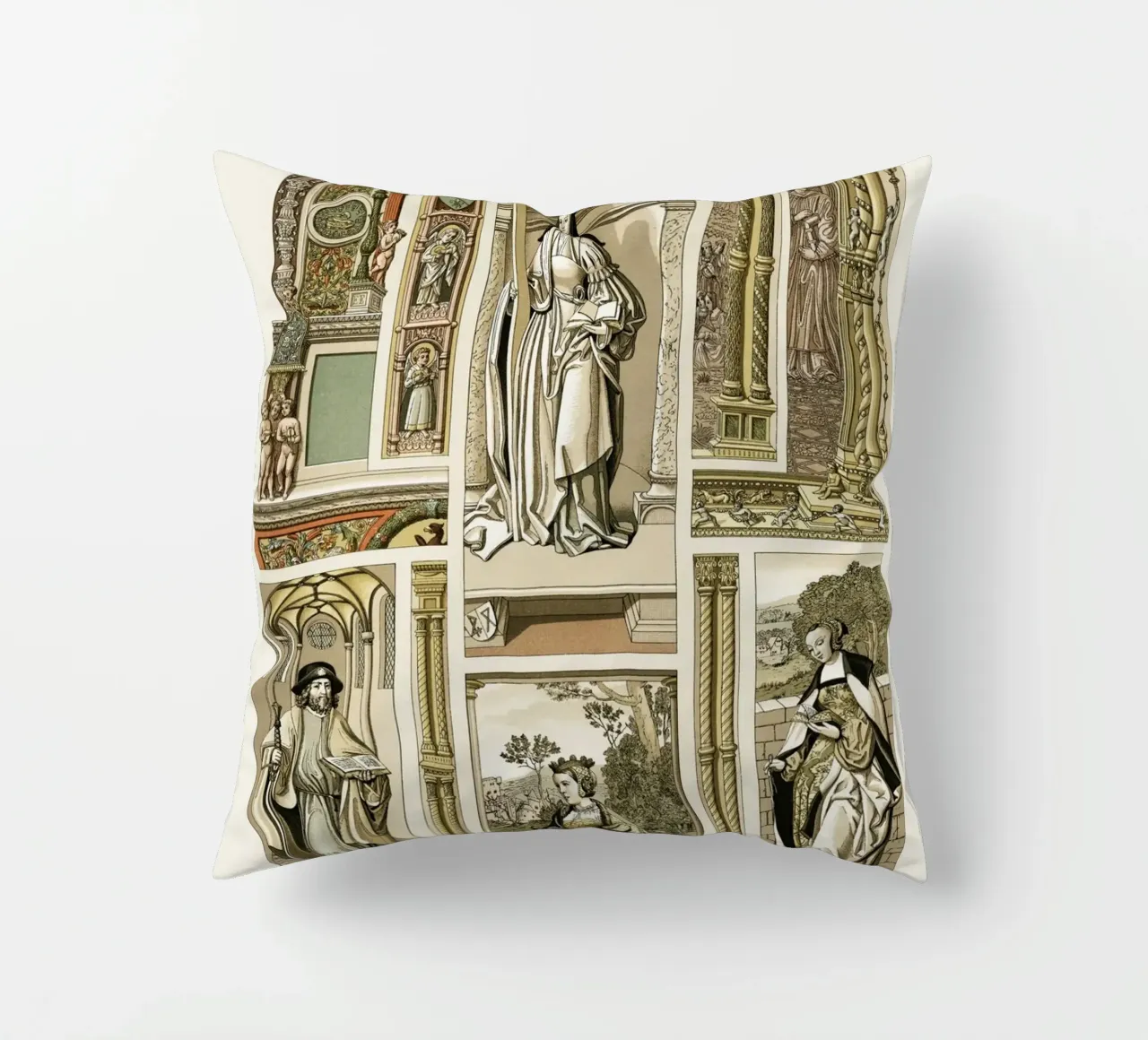 Albert Racine: Figure e architettura del Rinascimento - Storico cuscino da ClubArt