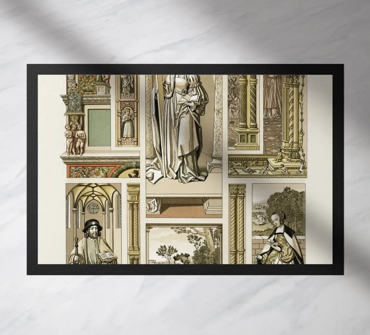 Albert Racine: Figure e architettura del Rinascimento - Storico zerbino da ClubArt