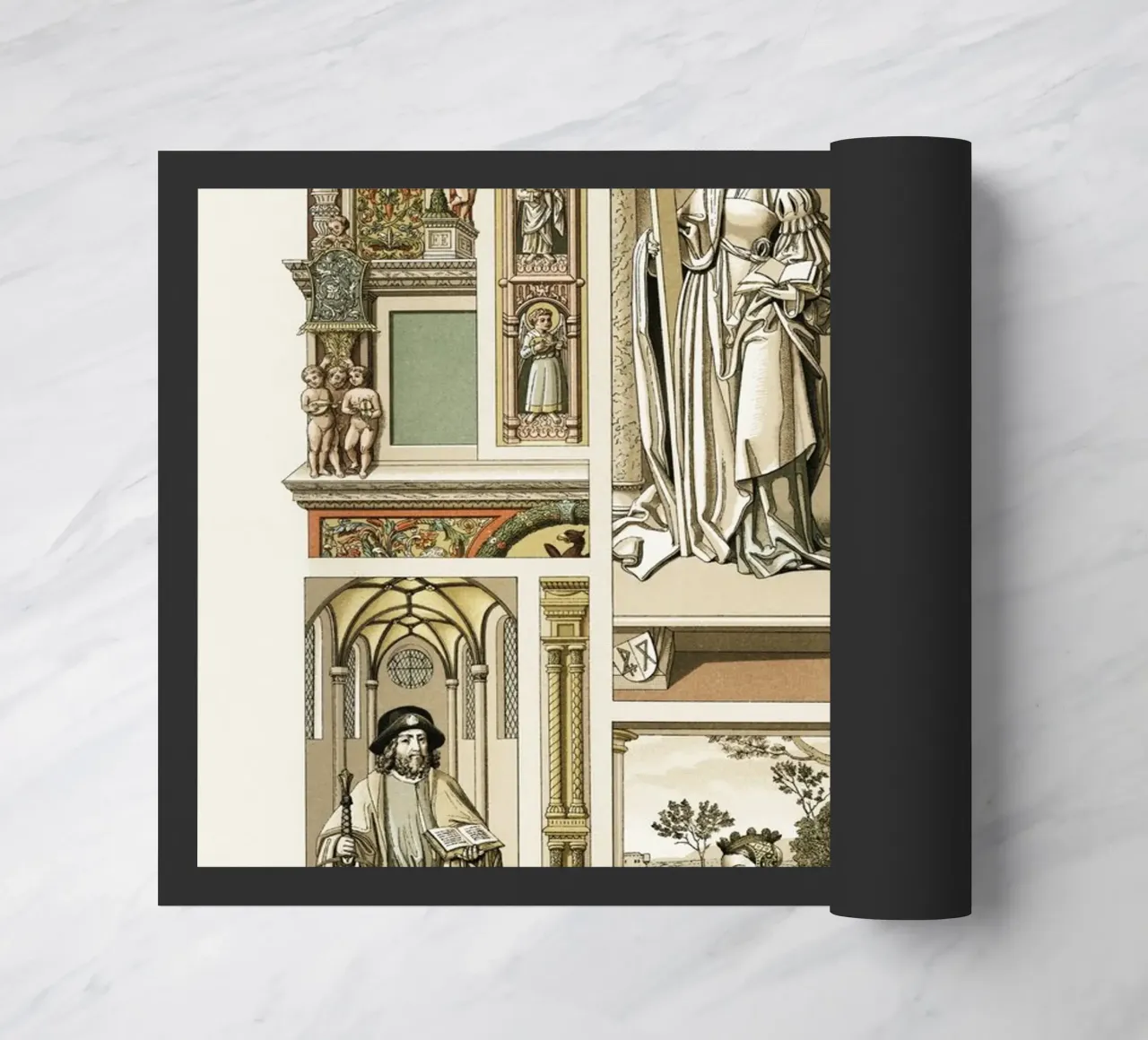 Albert Racine: Figure e architettura del Rinascimento - Storico zerbino da ClubArt
