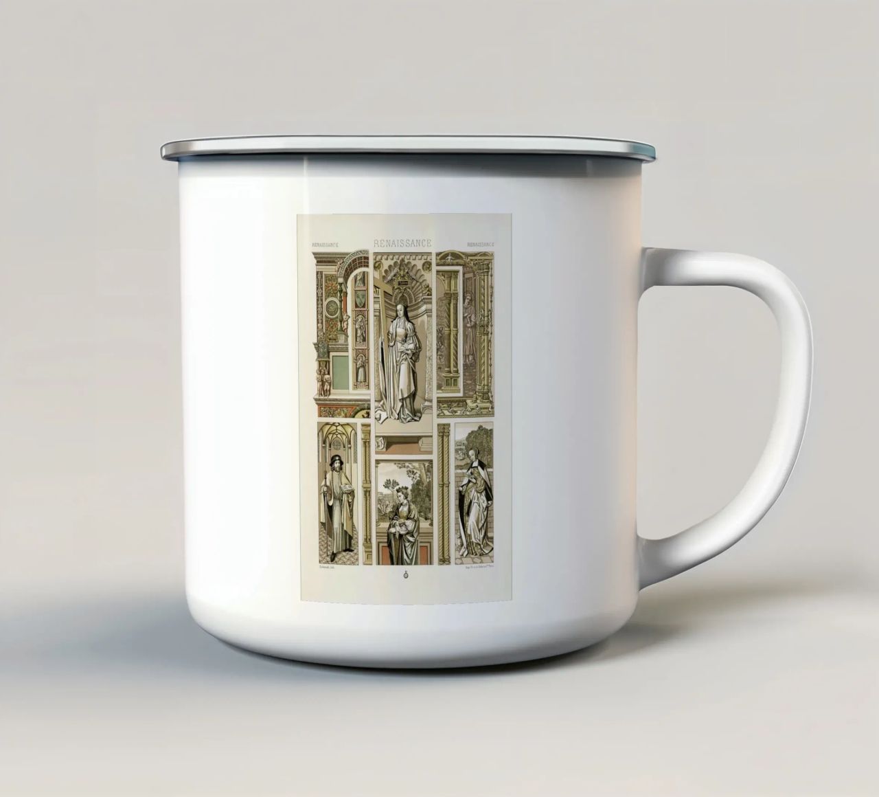 Albert Racine: Renaissance Figures & Architecture - Historic mug en émail de ClubArt