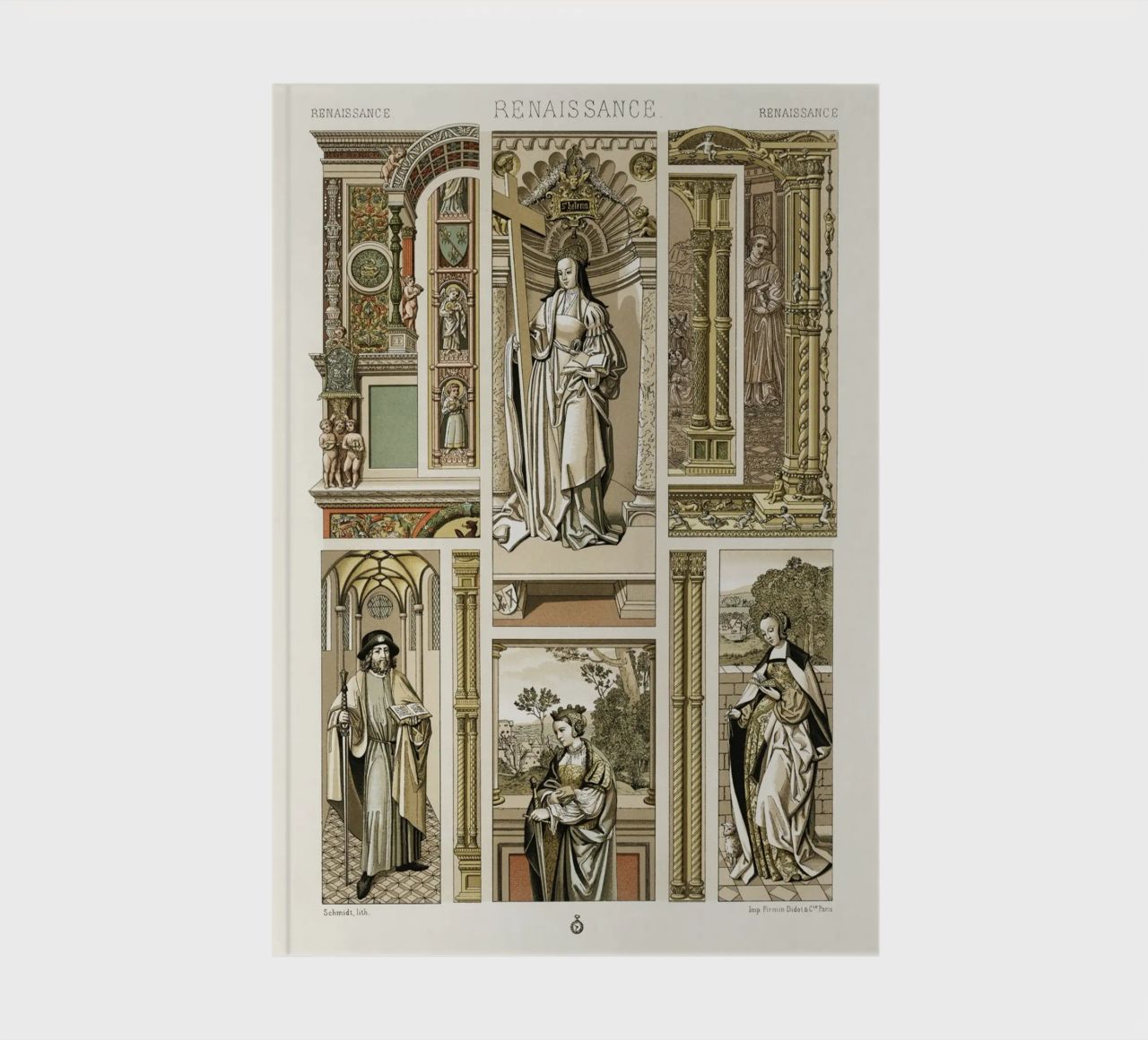 Albert Racine: Renaissance Figures & Architecture - Historic notebook by ClubArt