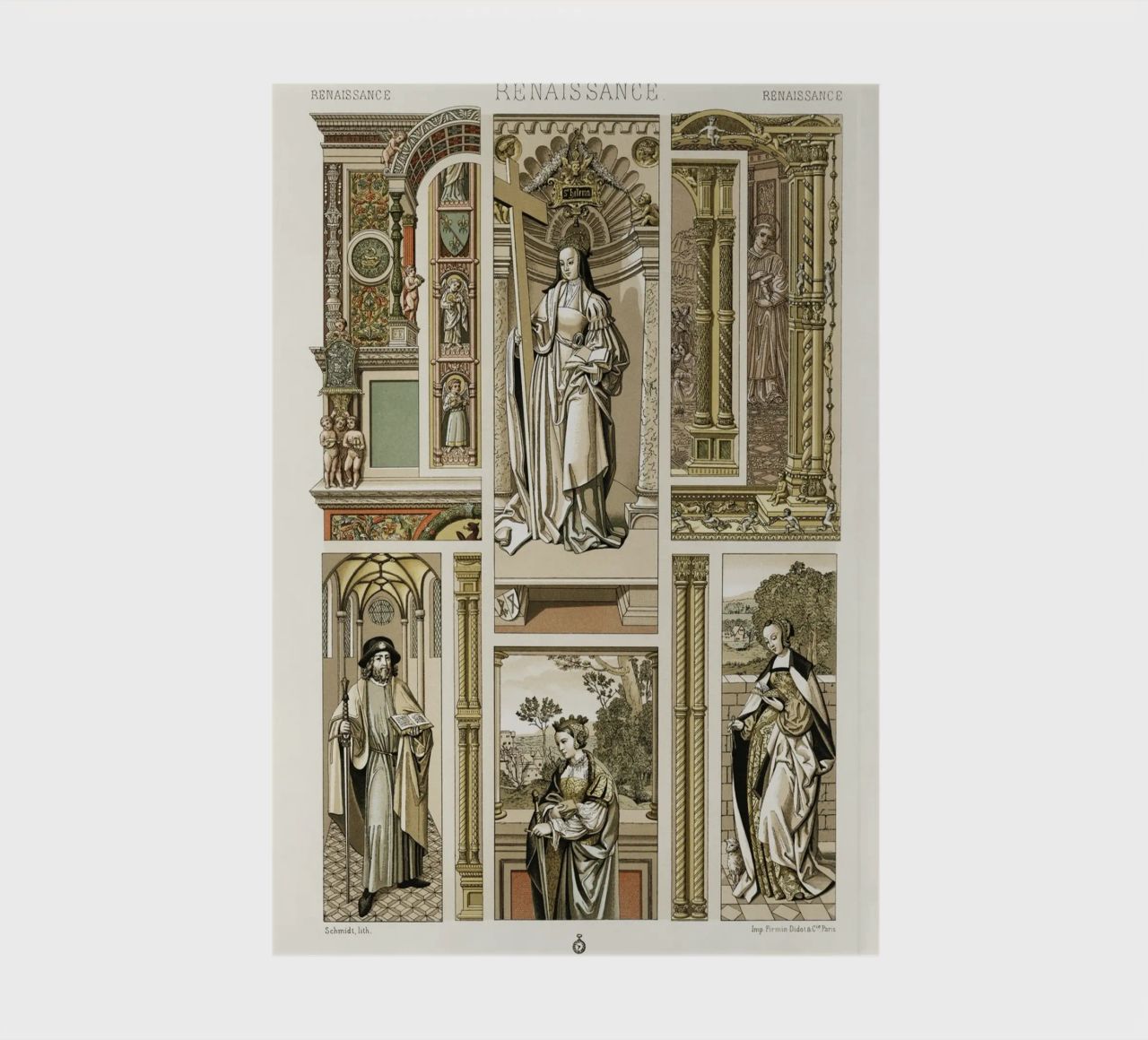 Albert Racine: Renaissance Figures & Architecture - Historic notebook by ClubArt