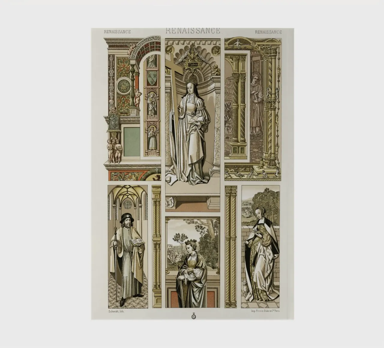 Albert Racine: Renaissancefiguren und Architektur - Historic Notizbuch von ClubArt