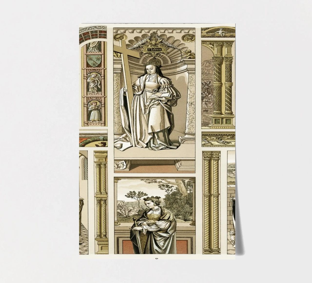 Albert Racine: Renaissance Figures & Architecture - Historic planche autocollant de ClubArt