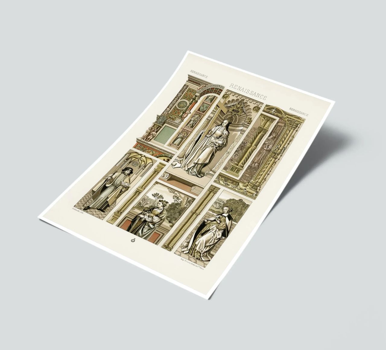 Albert Racine: Renaissance Figures & Architecture - Historic planche autocollant de ClubArt