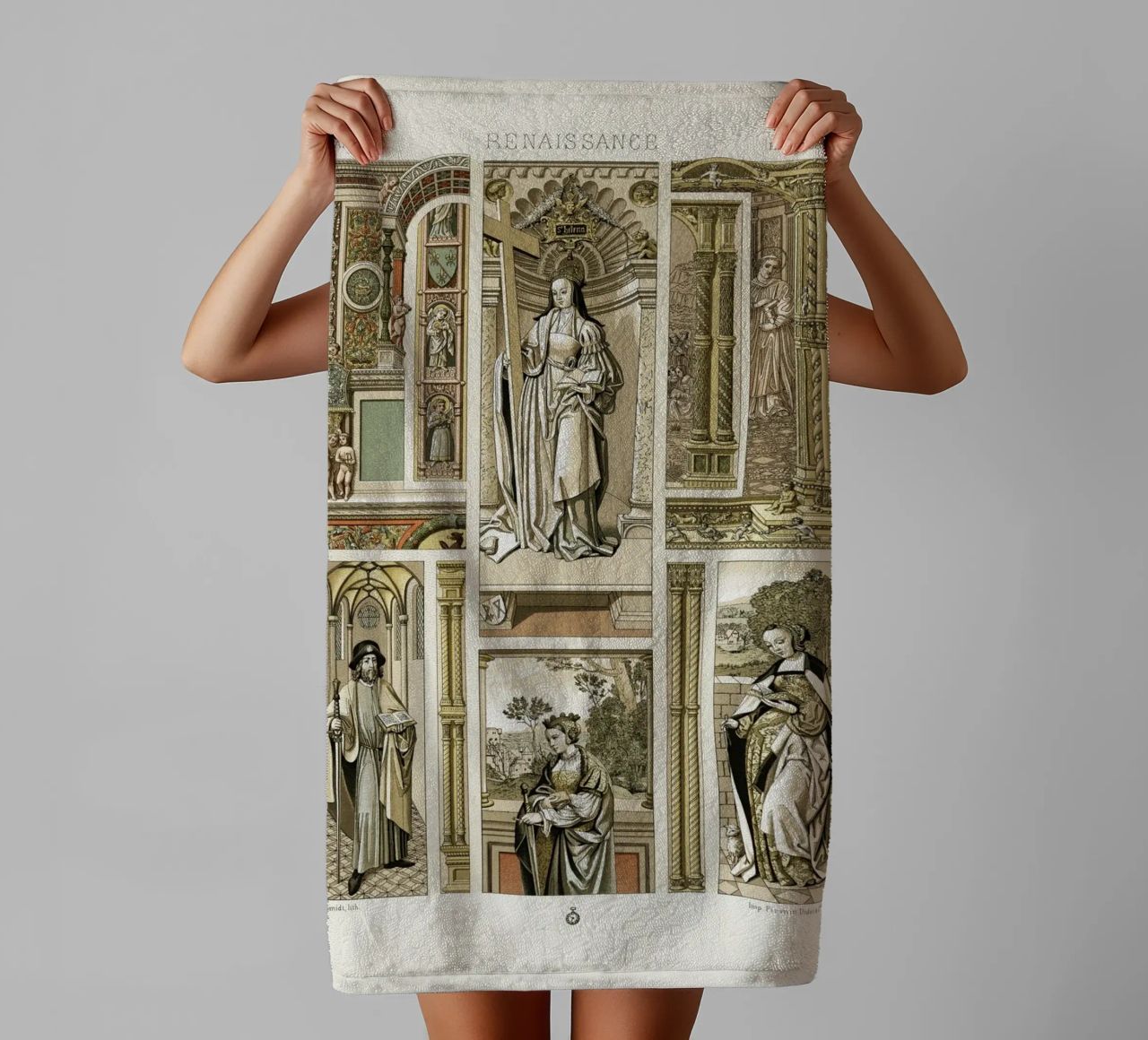 Albert Racine: Renaissance Figures & Architecture - Historic serviette de bain de ClubArt
